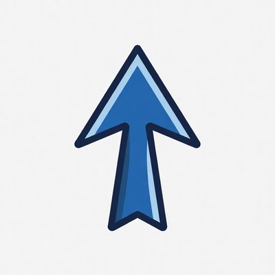 Blue upward arrow icon