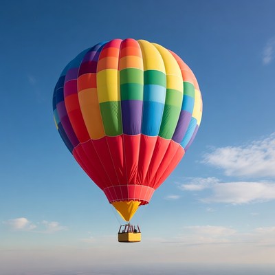 Colorful Hot Air Balloon Flying