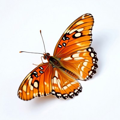 Orange butterfly with black spots
