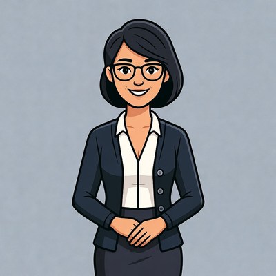 Smiling Asian woman in business suit