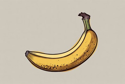 Yellow banana illustration