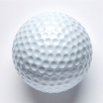 White Golf Ball Closeup