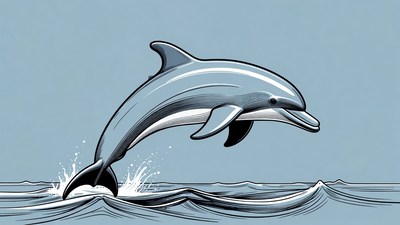 Jumping Dolphin Illustration
