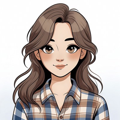 Anime girl with brown hair