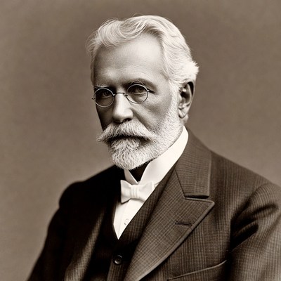 Elderly man with white beard and glasses