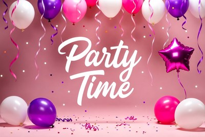 Party Time Balloons Background