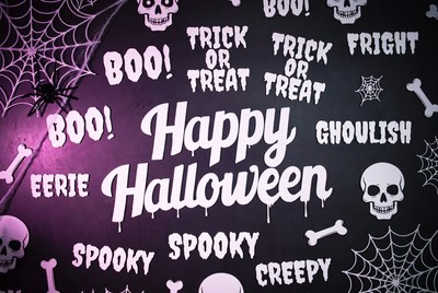 Happy Halloween Spooky Text Design