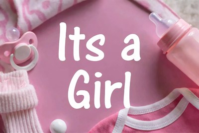 It's a Girl Baby Announcement