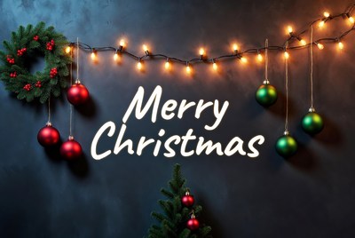 Merry Christmas Holiday Decoration