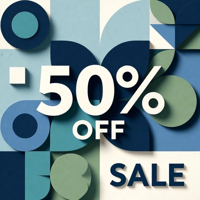 50% Off Sale Geometric Design