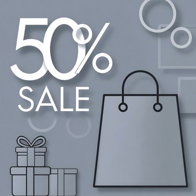 50% Off Sale Shopping Bag