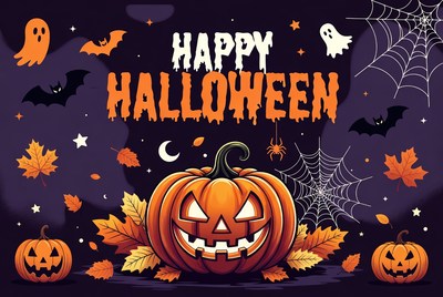 Happy Halloween Jack-o-Lantern Illustration