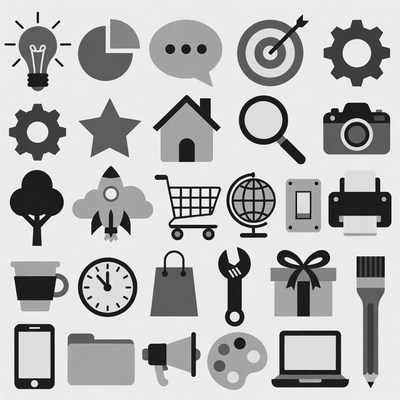 Business Icons Set Vector Illustration