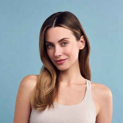 Beautiful woman with wavy brown hair