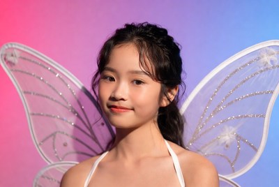 Asian girl with fairy wings