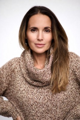 Woman in turtleneck sweater portrait