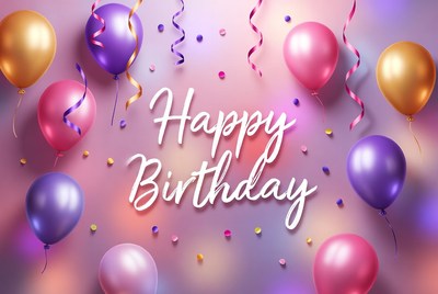 Happy Birthday Balloons Illustration