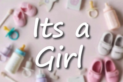 It's a Girl Baby Announcement