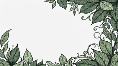 Green Leaf Frame Illustration