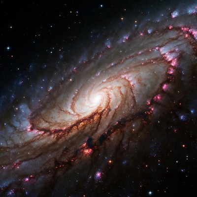 Spiral Galaxy in Deep Space
