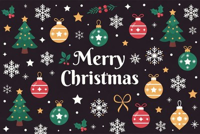 Merry Christmas Clipart Illustration