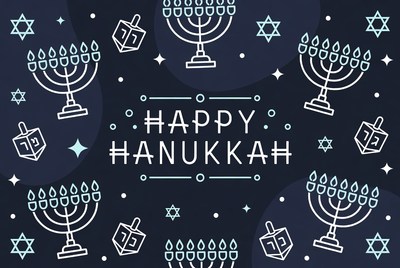 Happy Hanukkah Menorah Illustration