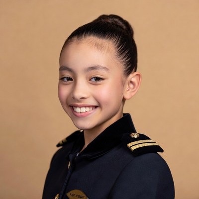 Asian girl in flight attendant uniform
