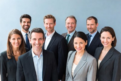 Smiling diverse business team portrait
