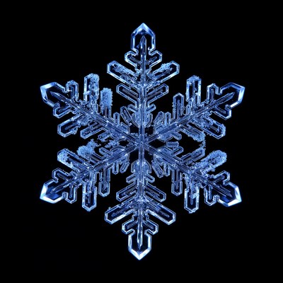 Blue snowflake crystal