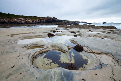 Heart-Shaped Tidal Pool on Rocky Beach