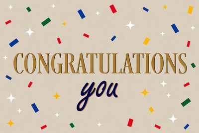 Congratulations You with Confetti