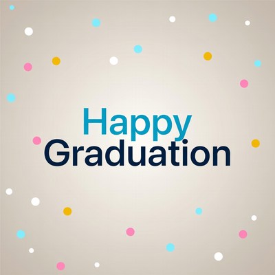 Happy Graduation with Colorful Confetti