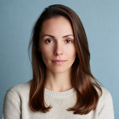 Woman with long brown hair