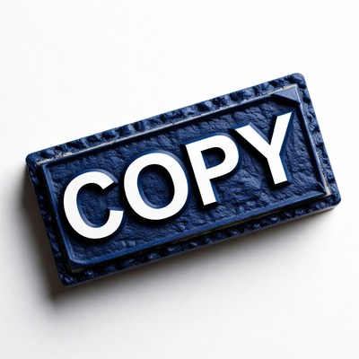 Blue COPY Rubber Stamp