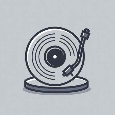 Turntable with Vinyl Record