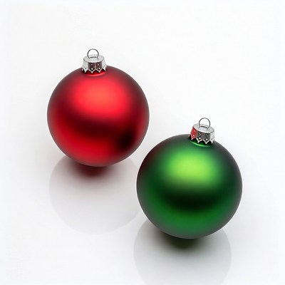 Red and Green Christmas Ornaments