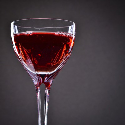 Red Wine in Elegant Glass