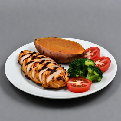 Grilled Chicken with Sweet Potato and Broccoli