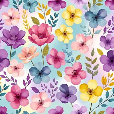 Colorful Floral Seamless Pattern