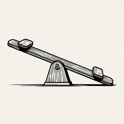 Wooden Seesaw Illustration