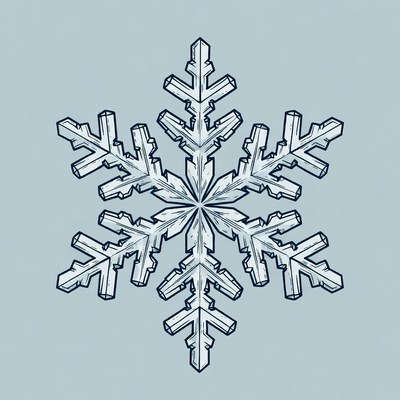 Blue snowflake illustration