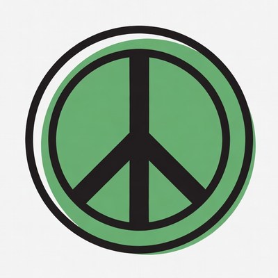 Green Peace Symbol Icon