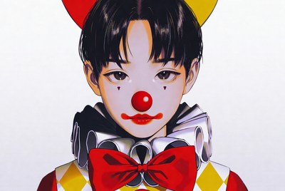 Anime Boy Clown with Red Nose