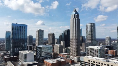Atlanta skyline with tall skyscrapers