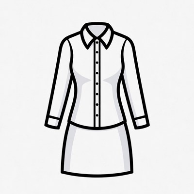 Woman's Long Sleeve Shirt Dress