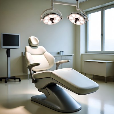 Empty Modern Dental Chair