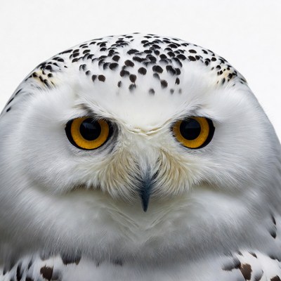 Snowy Owl Close-Up Portrait