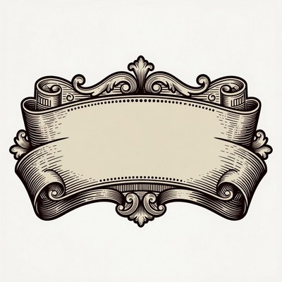 Vintage Ornate Blank Banner