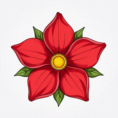 Red Flower Illustration