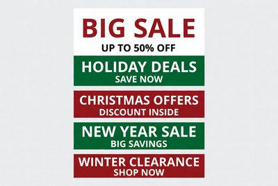 Big Sale Holiday Deals Sign